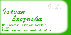 istvan laczuska business card